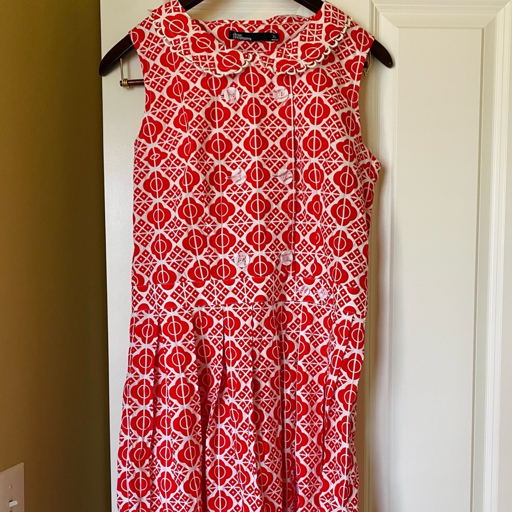 Red Geometric Dear Creatures Dress